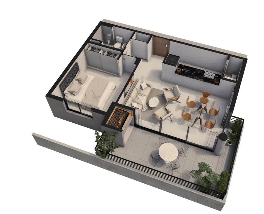 RENDER DEPARTAMENTOS - VIENTO SUR