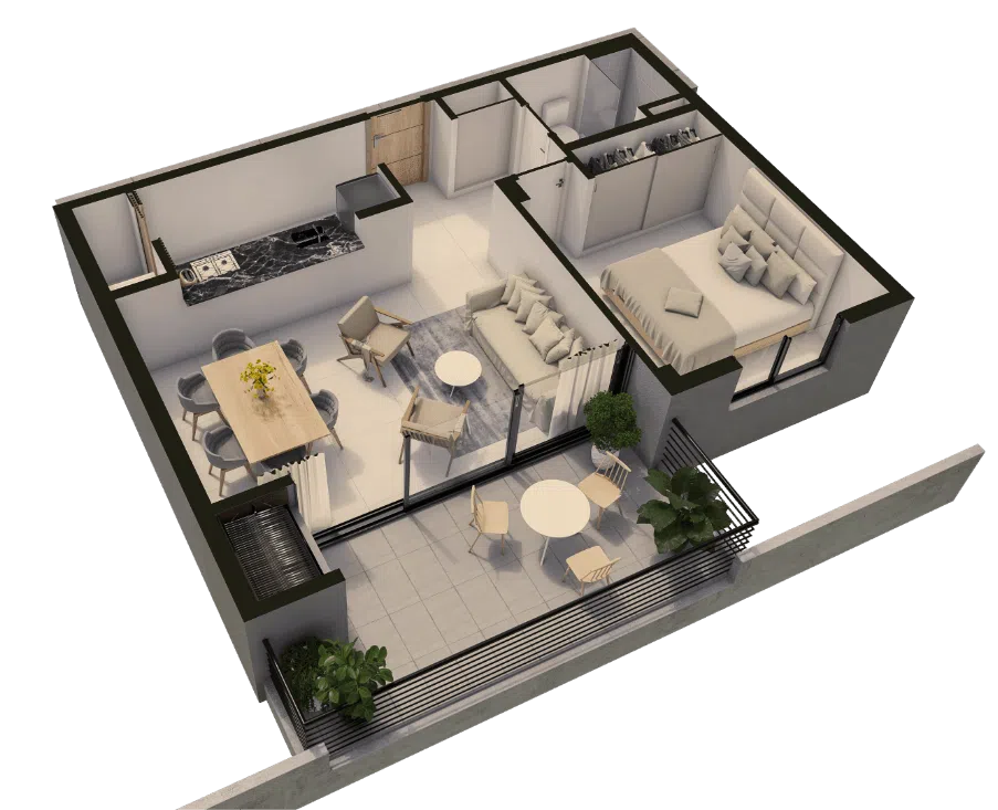 RENDER DEPARTAMENTOS - VIENTO SUR
